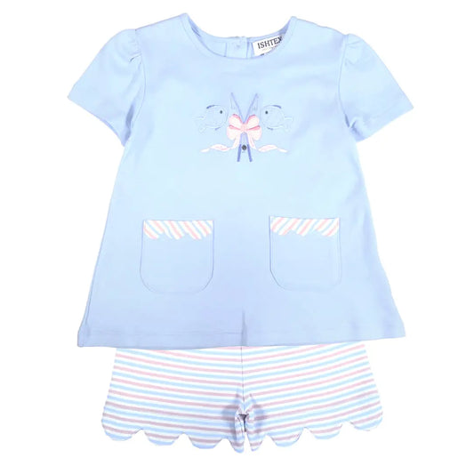 Ishtex Fishing Girl's Short Set