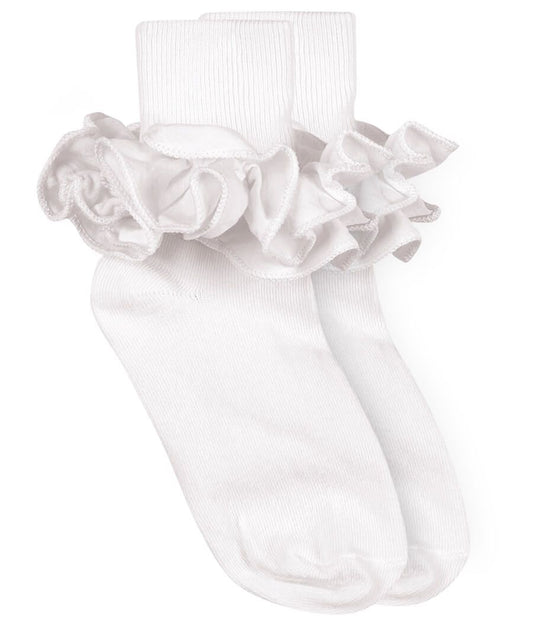 Jefferies Misty Ruffle Lace Cuff Socks