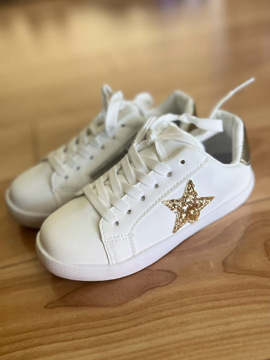 Gold Glitter Star Shoes
