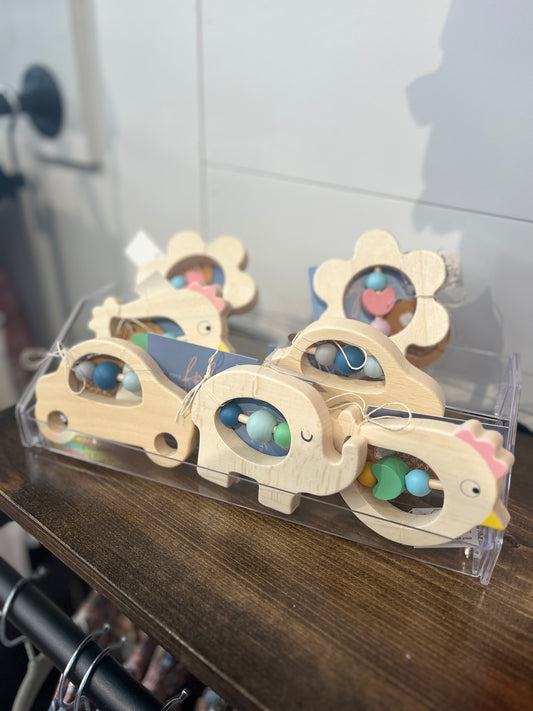 Wooden Teether Rattle