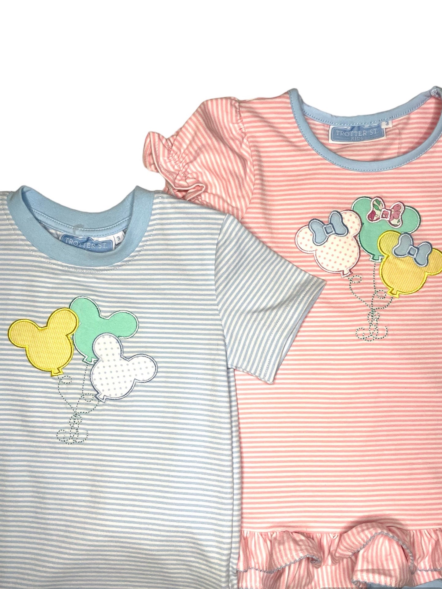 Boys Mouse Balloon Applique'Romper